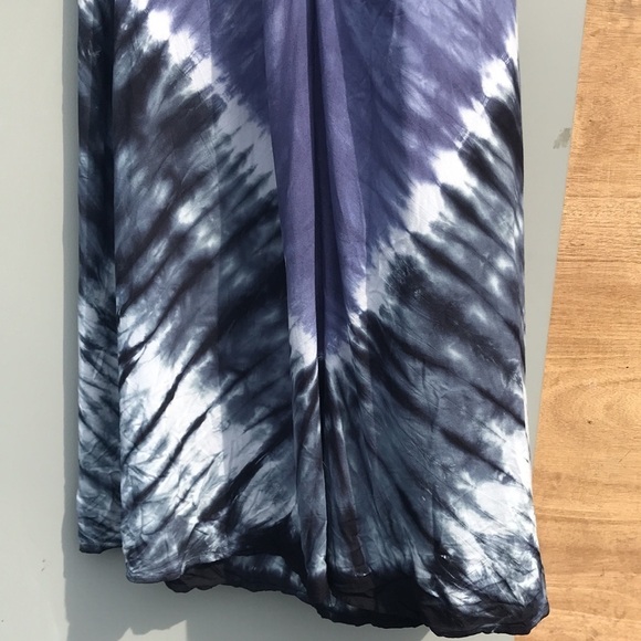 LONG BLUE TYE DYED MAXI SUMMER DRESS by SUGAR & CREAM SIZE SMALL EUC - Picture 3 of 10